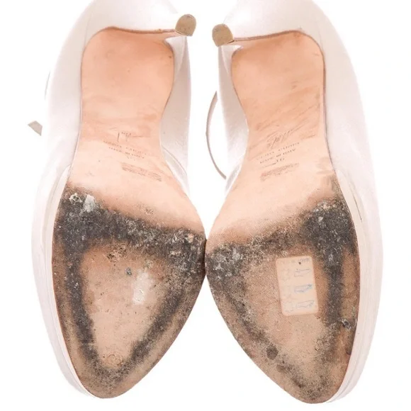 Giuseppe Zanetti Leather Peep Toe Platforms - Picture 5 of 7